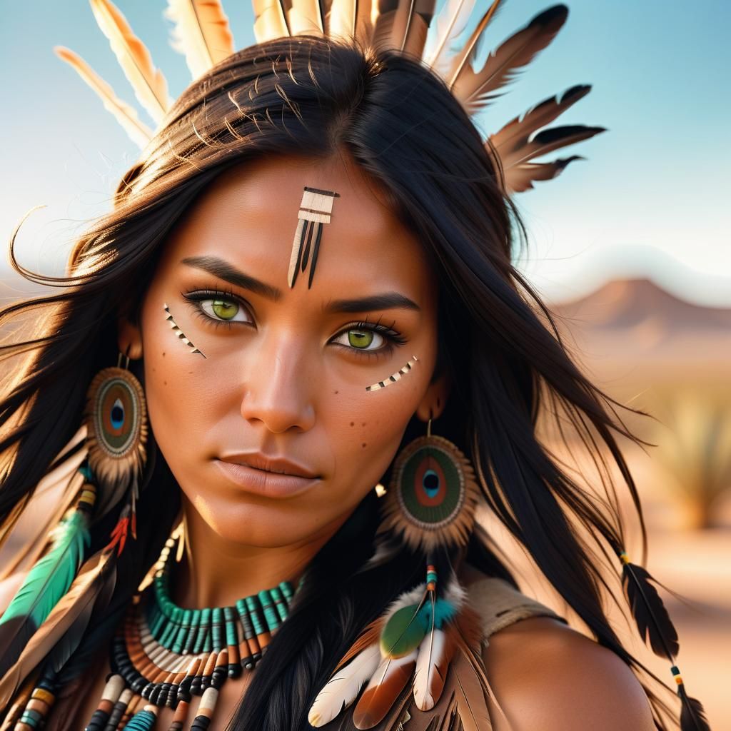 Captivating Portrait of a Native American Woman