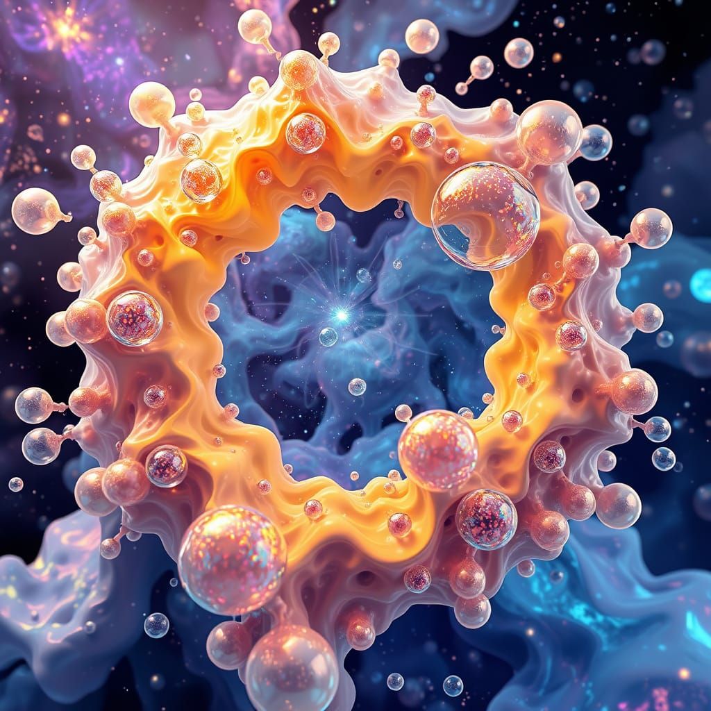 Vibrant Fractal Cosmos in Holographic Foam