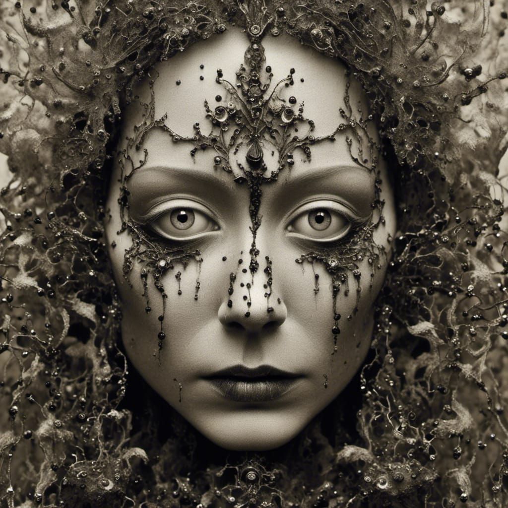 Gothic Face Microphotograph Portrait