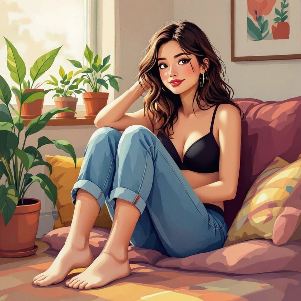 Woman Posing in Ankle Socks