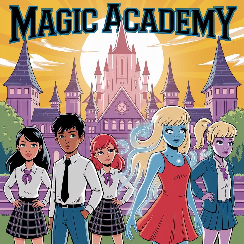 Surreal Magic Academy Unveiled in Vibrant Comic Book Art