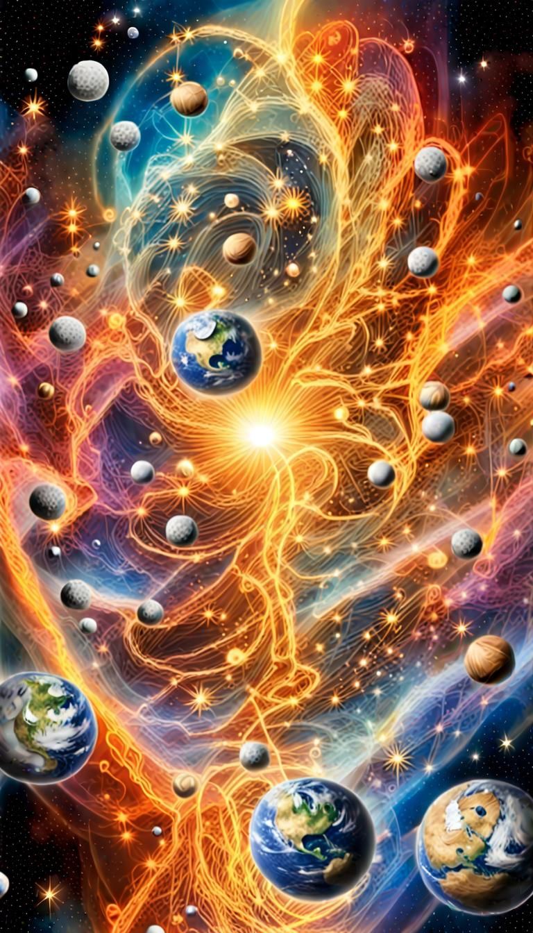 Radiant Abstract Fractal Art in Metallic Colors