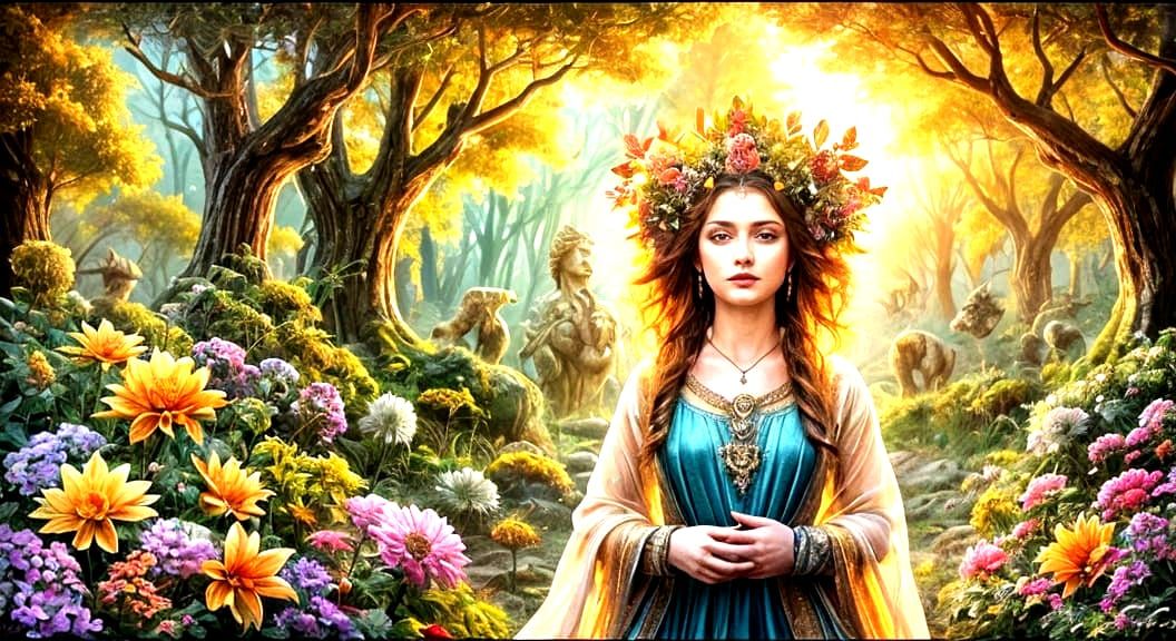 Radiant Goddess Portrait in Angelic Style