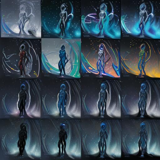 Ahsoka as Silver Surfer in Cosmic Comic Art