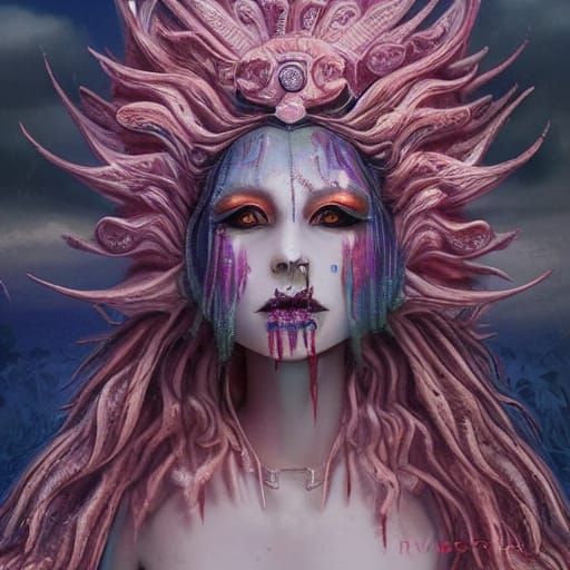 Ethereal Star Elf Doll in Stained-Glass Dress