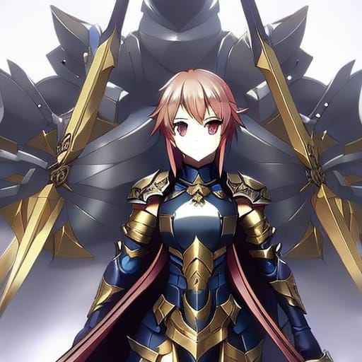 Anime Style Knight Girl in Armor