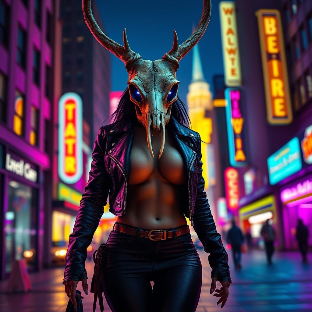 Seductive Wendigo in Dark Fantasy Style