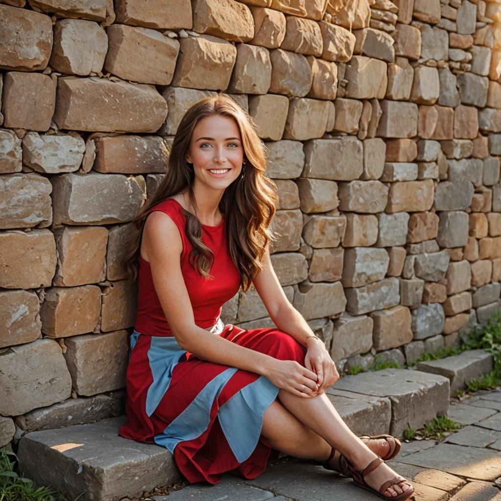 Portrait of a Beautiful Woman in Sunlight