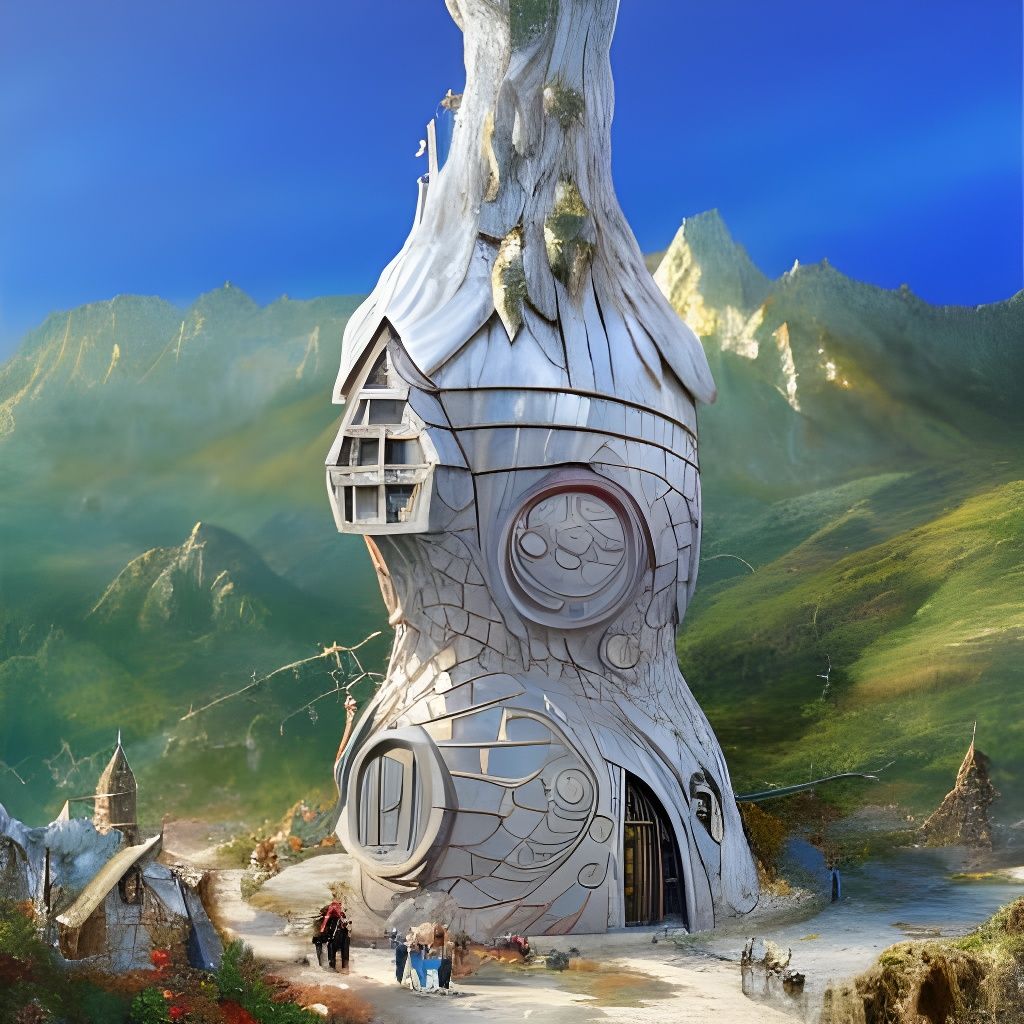 Giant Tower of Nested Hobbit Houses