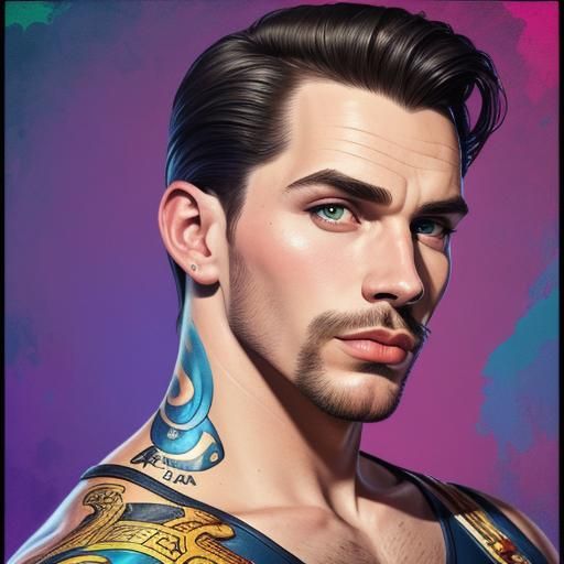 Tom of Finland Style Zodiac Pin-Up