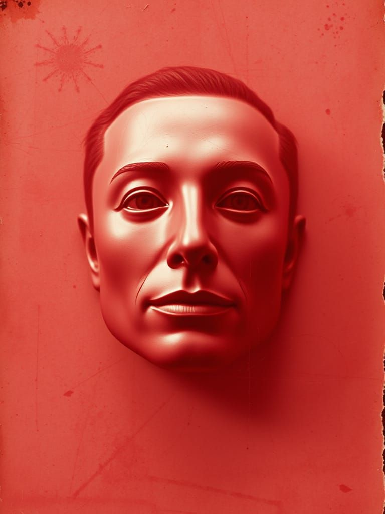 Vintage-Style Portrait of a Masked Face