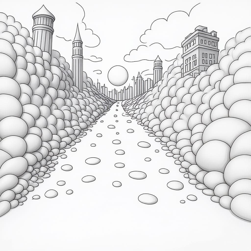 Magical World Detailed Charcoal Sketch in 8K Realism