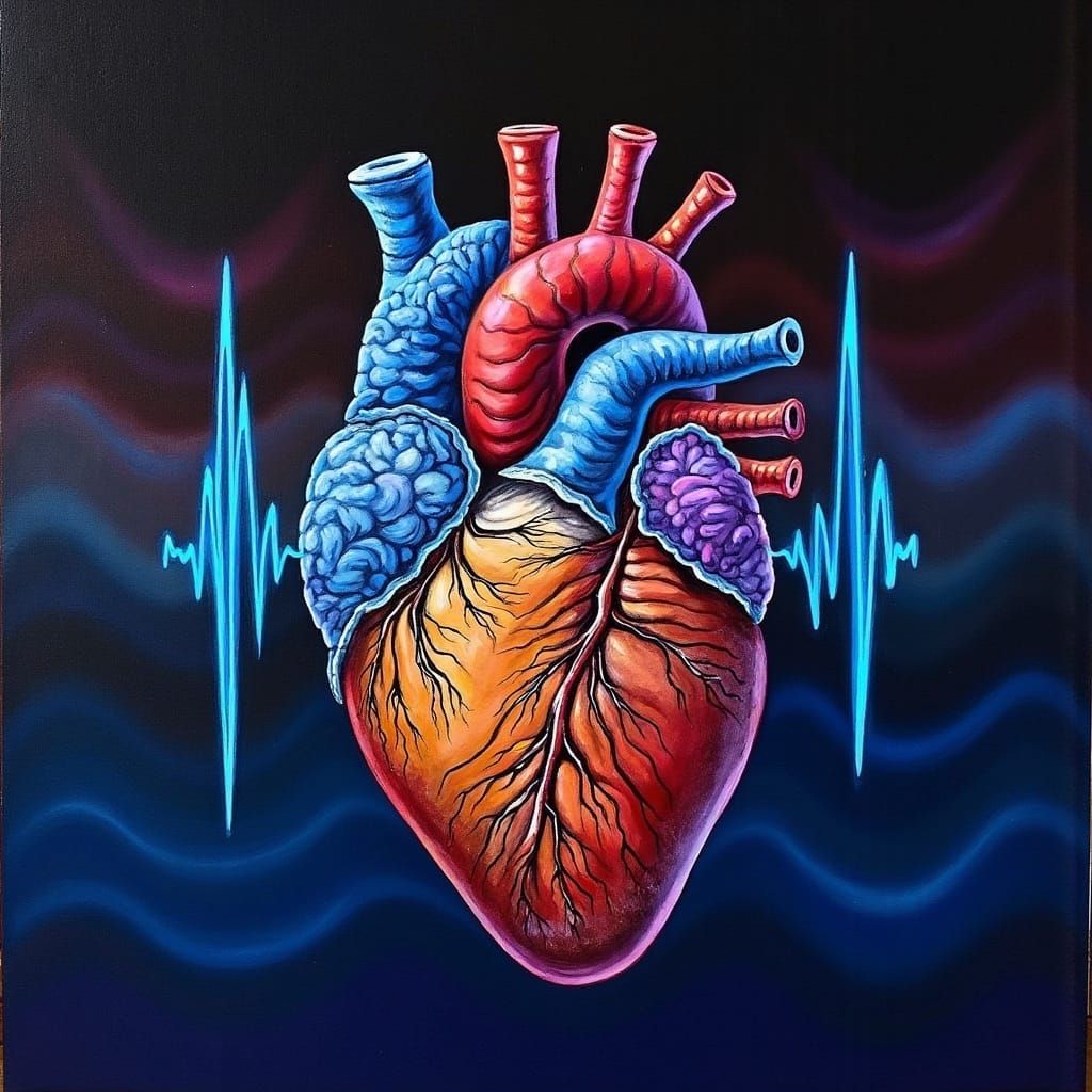 Biomechanical Heart: Organic Meets Mechanical in Digital Art