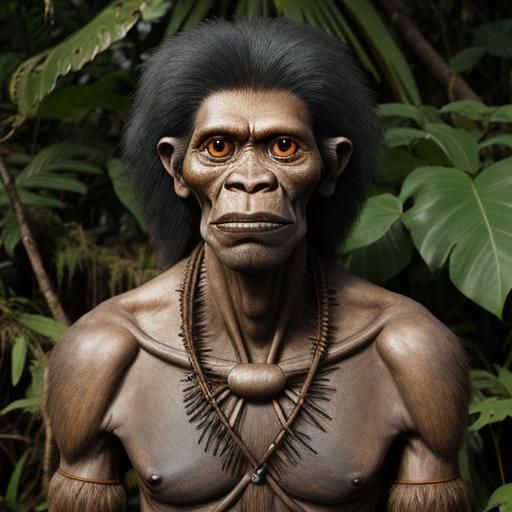 Full Scale Homo Floresiensis Illustration