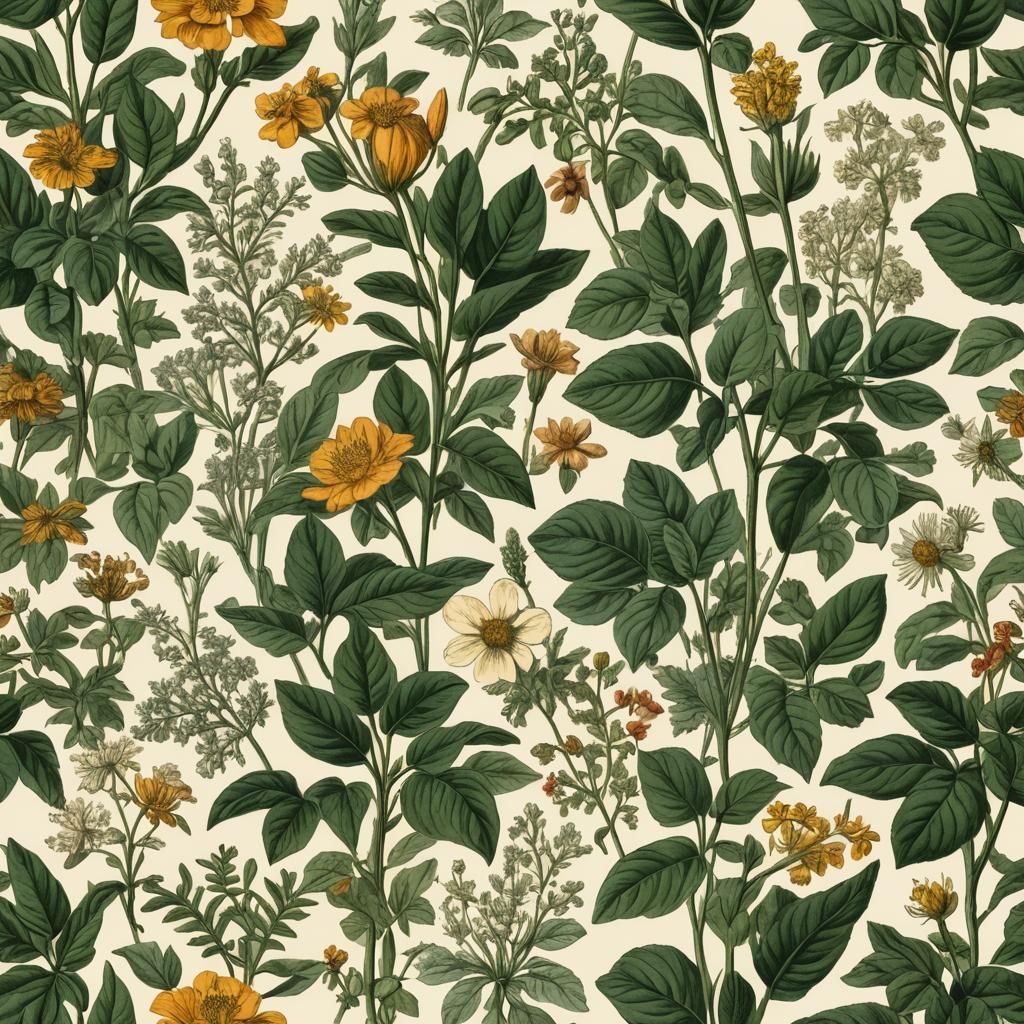 Vintage Botanical Art Illustration