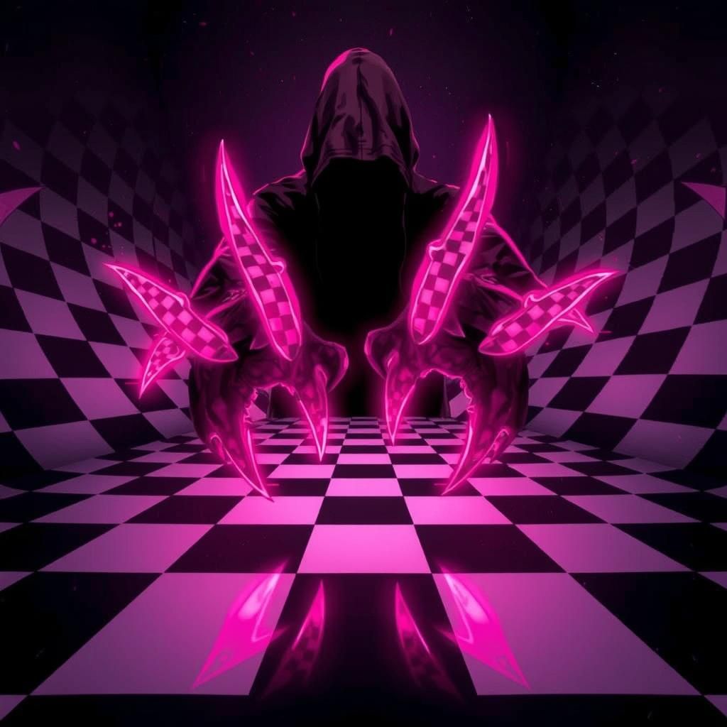 Sinister Figure Emerges From Checkered Floor