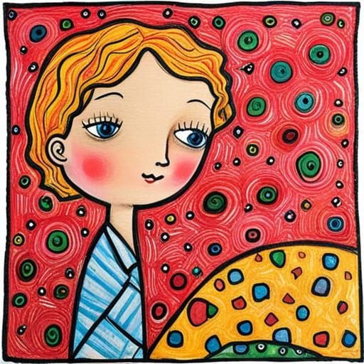 The Little Prince in Folk Art Style