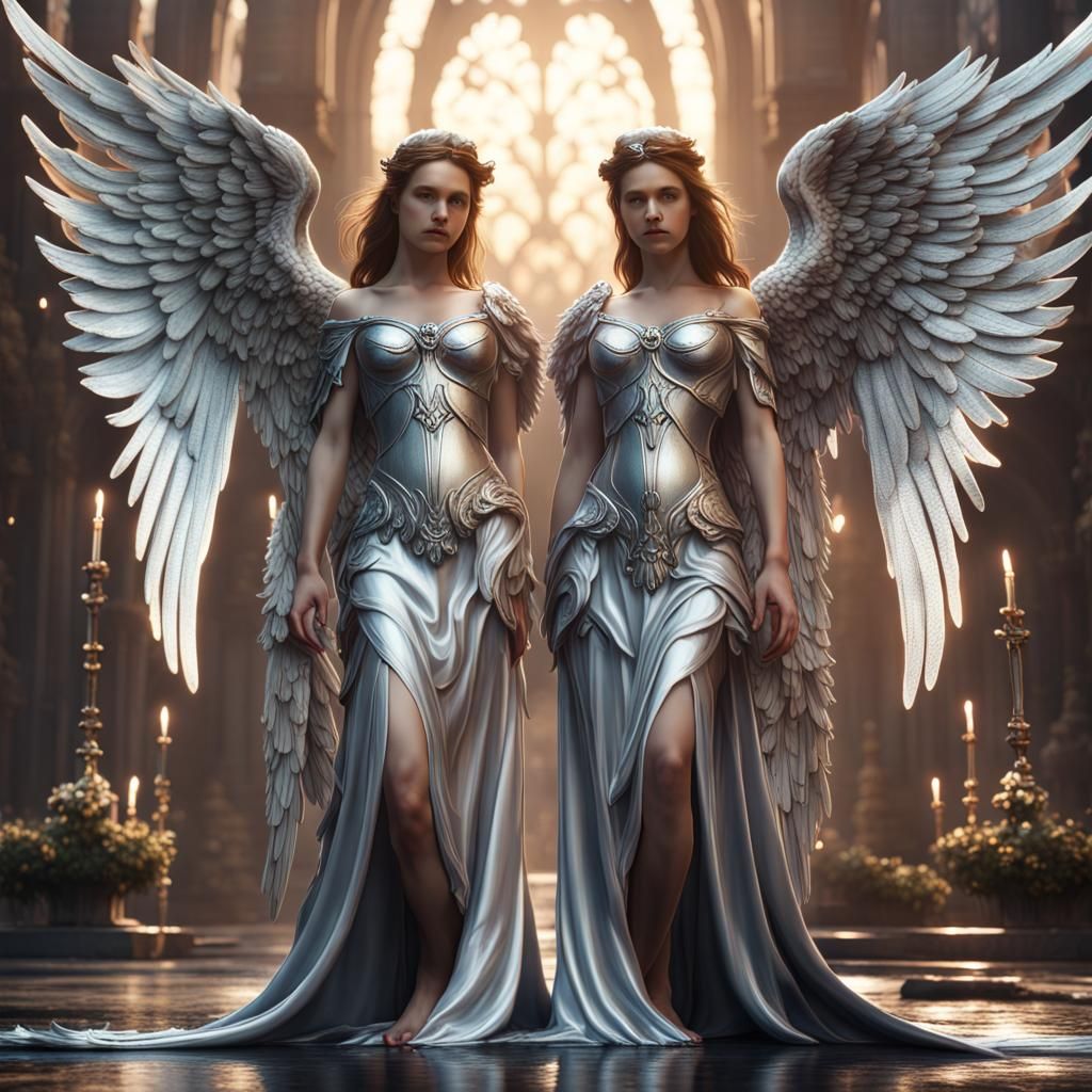 Chrome and Silver Biblically Accurate Angels