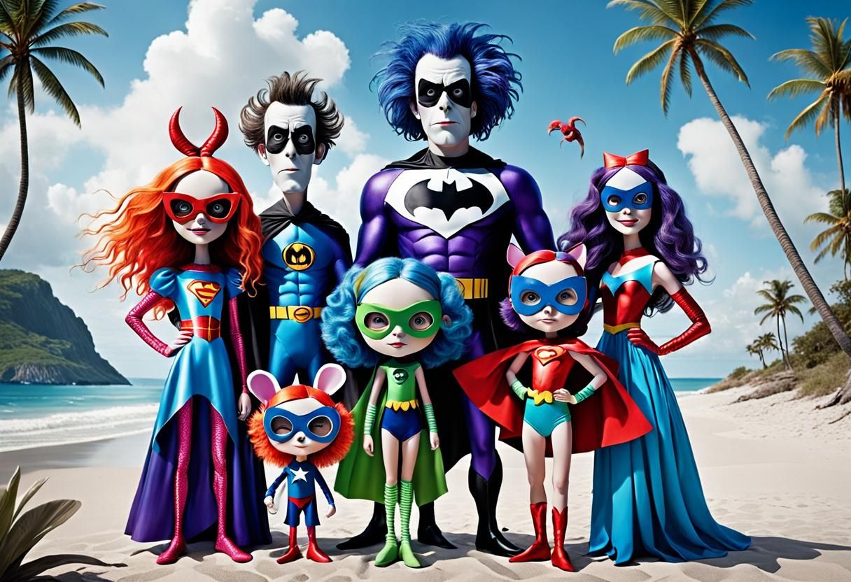 Superheroes On Vacation