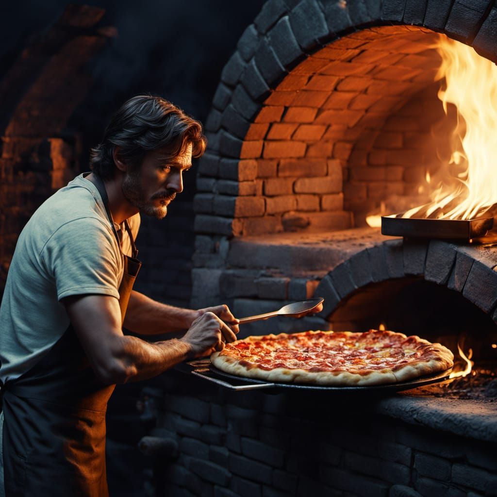 Pedro Pascal Cooks Pizza: Cinematic Digital Art
