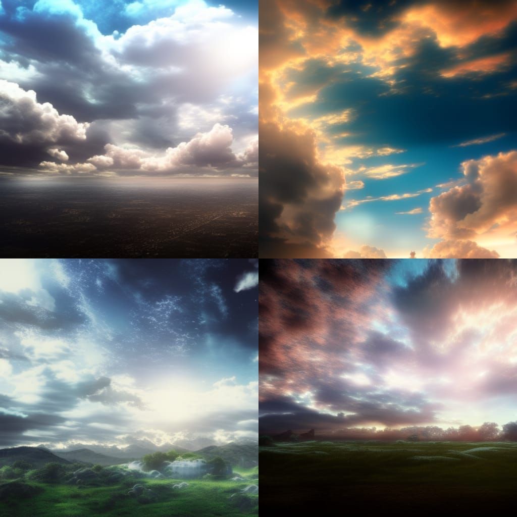 Post-Apocalyptic Anime Landscape with Cloudy Skies