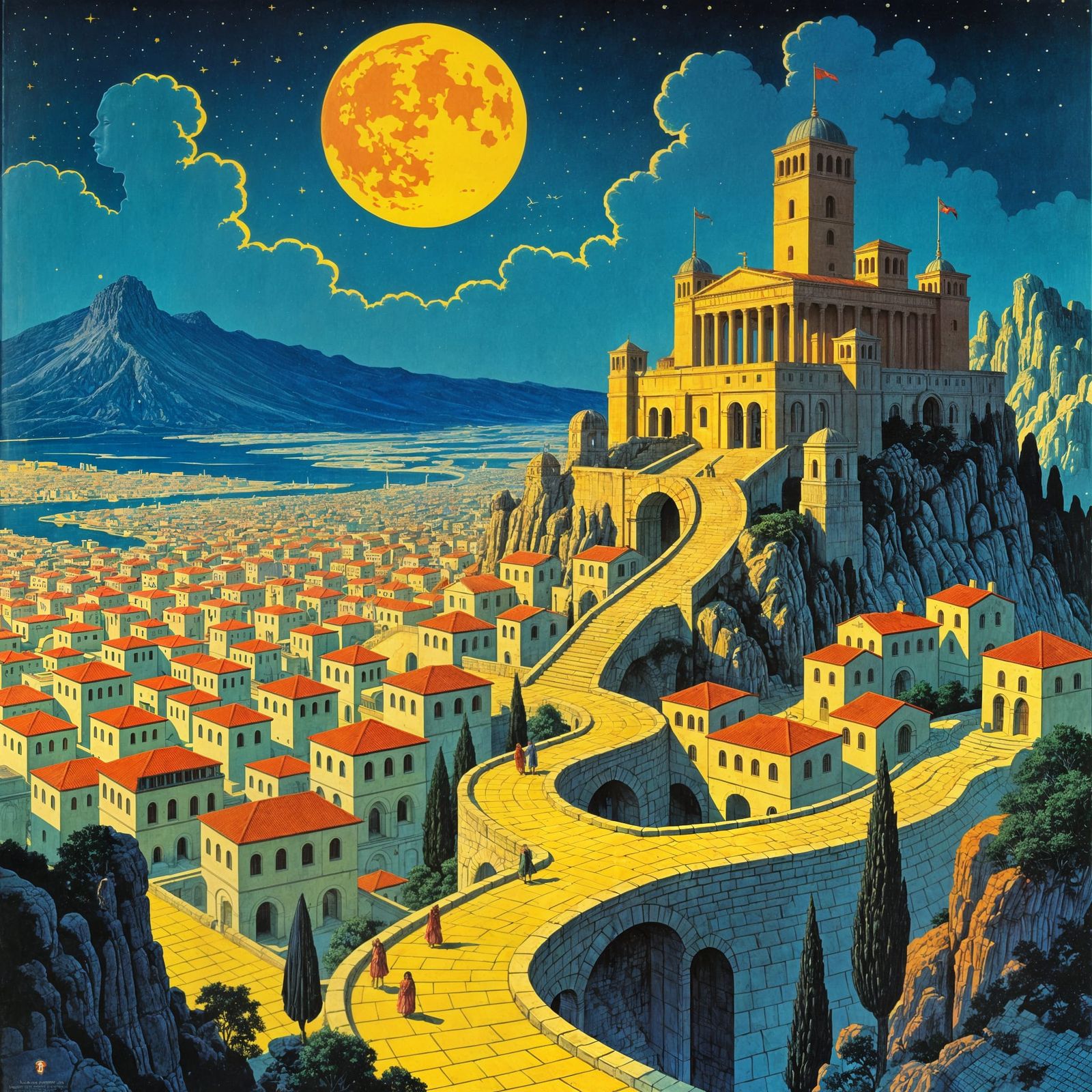 Aghrapur: 1970s Pulp Fantasy City Illustration