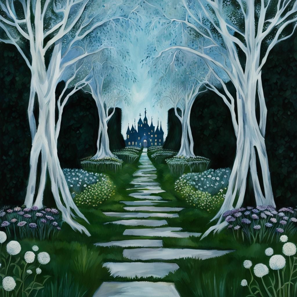 Path to Edward Scissorhands' Garden