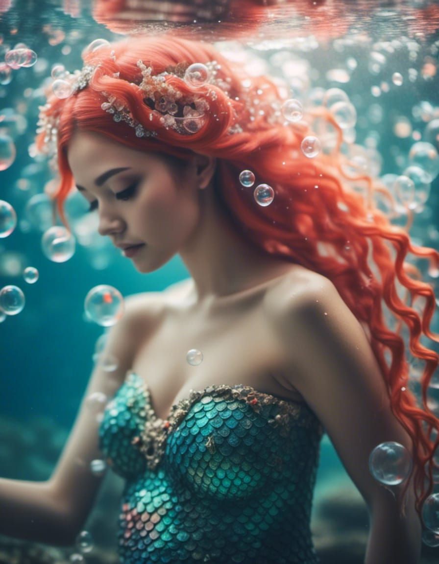 Mermaid with Ginger Hair