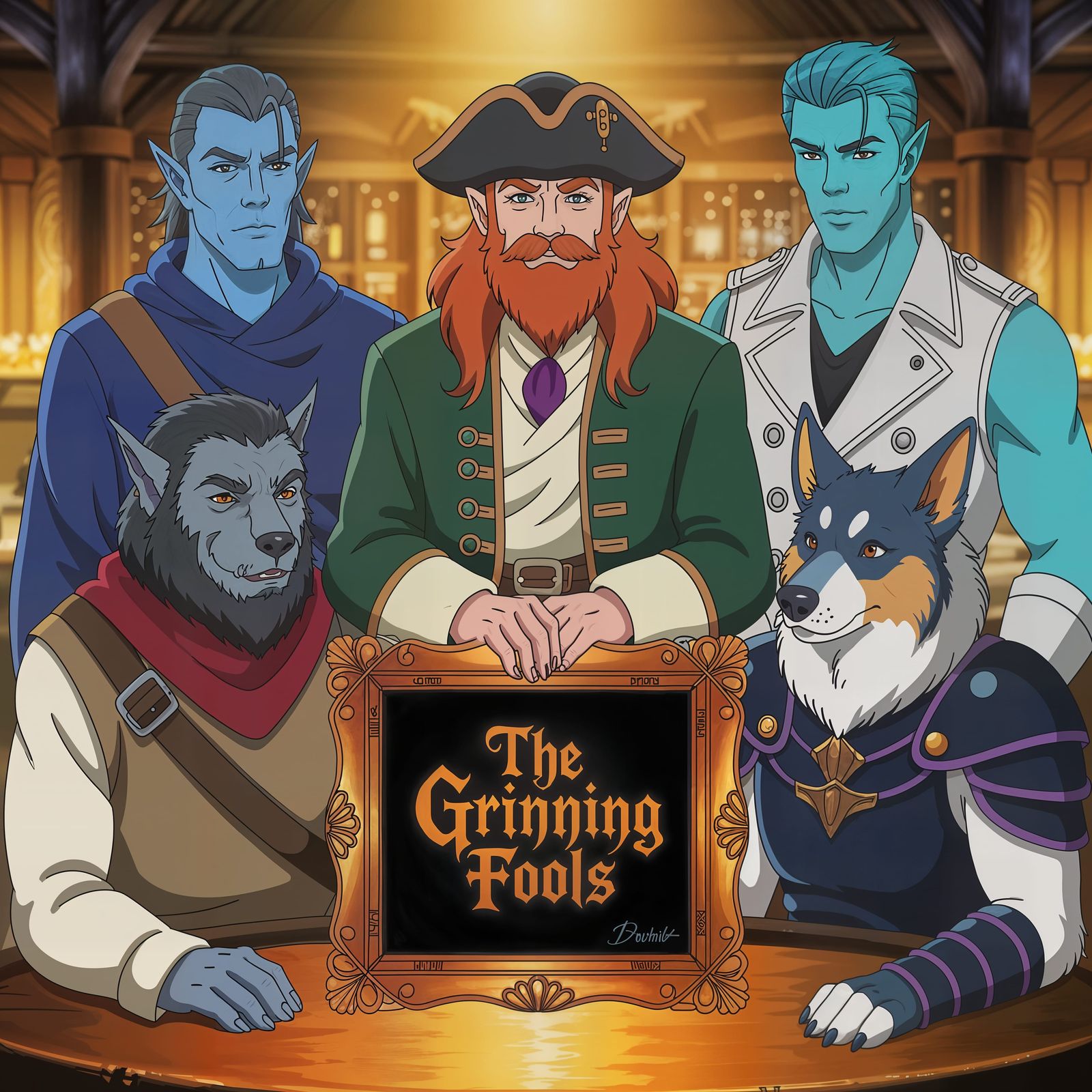 Anime Portrait: The Grinning Fools Tavern Gathering