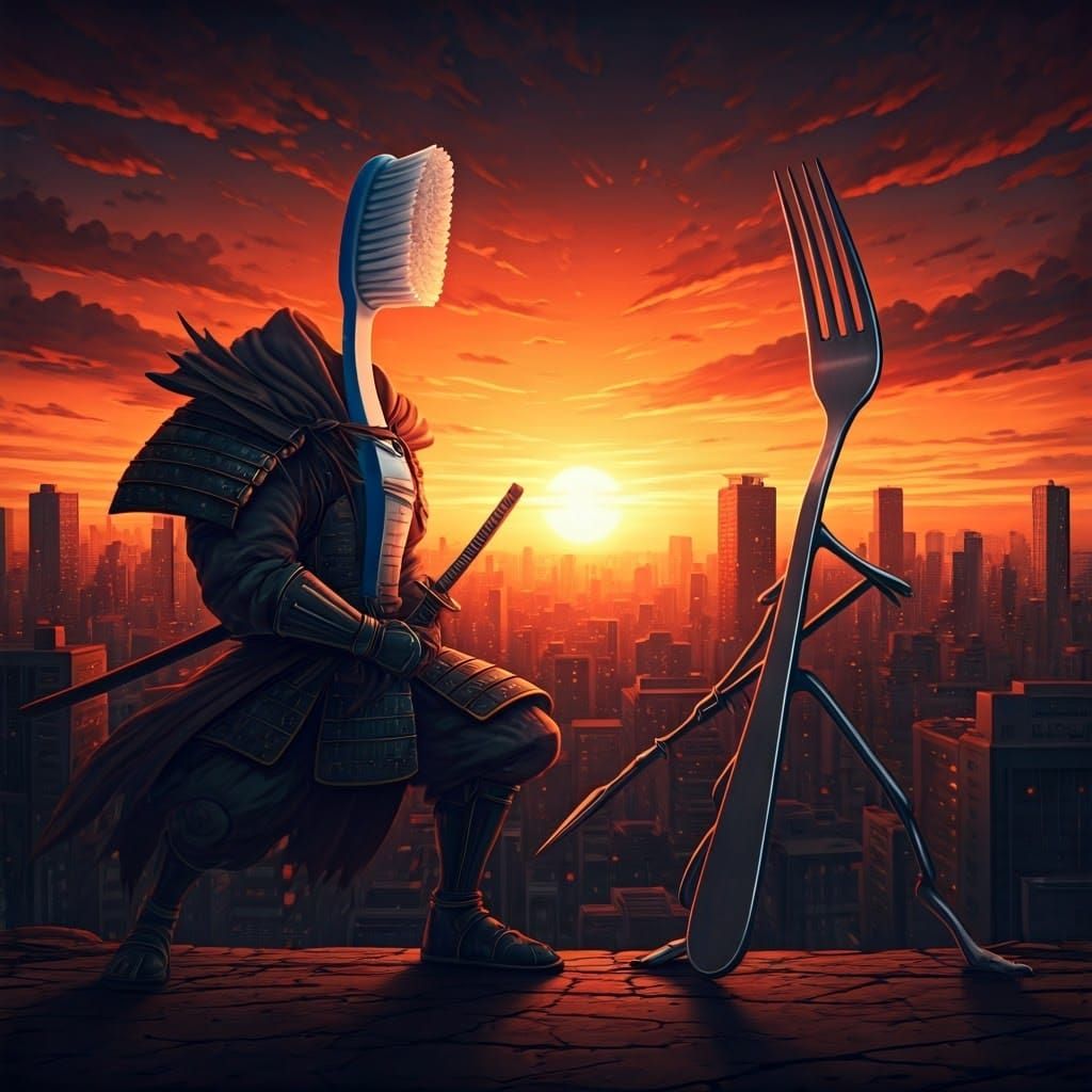 Anime-Inspired Battle between Toothbrush and Fork in Tokyo C...