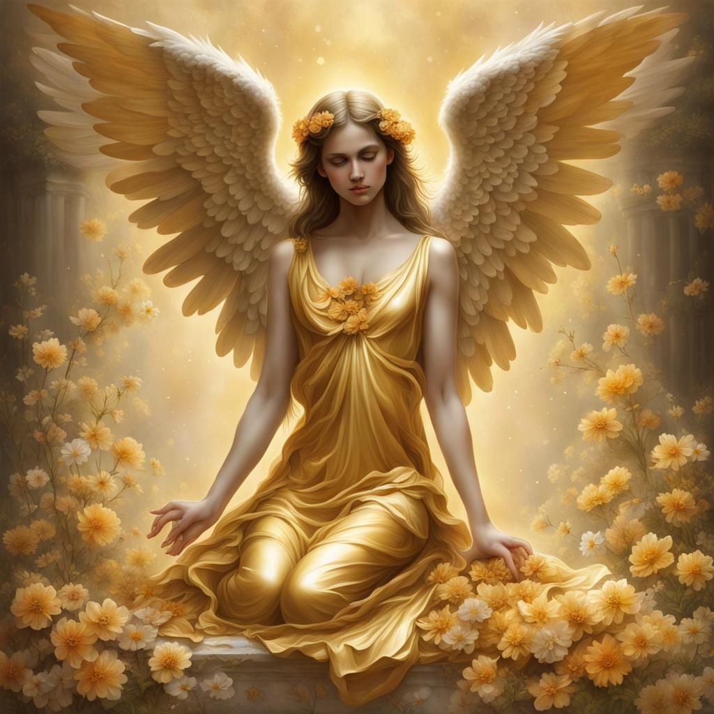 Fallen Angel Protected by Wings of God