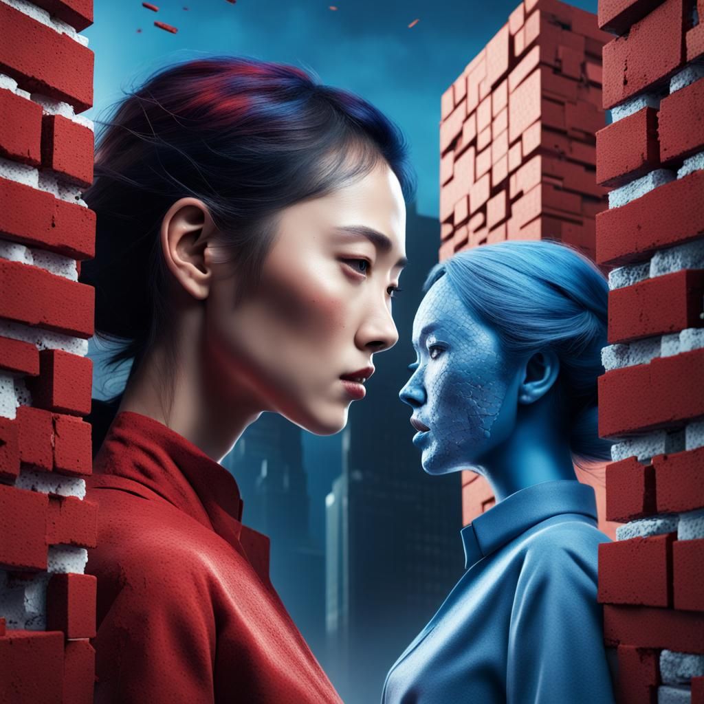 broken brick wall, the confrontation , the biggest challenge