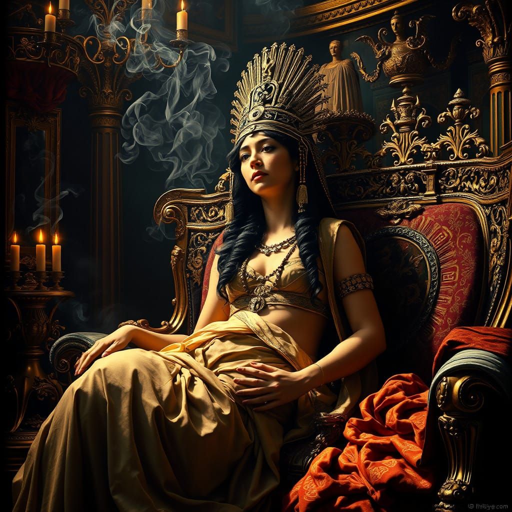Baroque Masterpiece of Tragic Queen Cleopatra