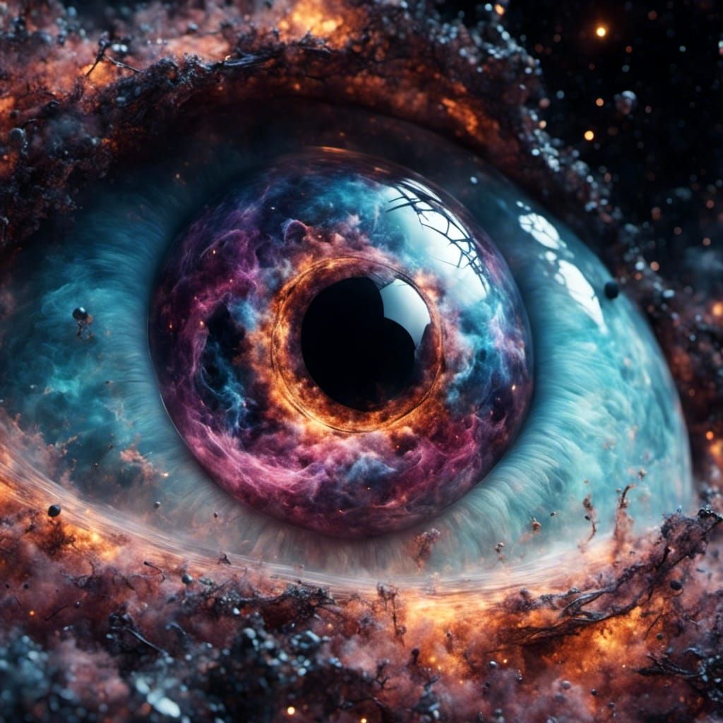 Nebula Explosion Inside Eyeball in Ultra Fine Detail
