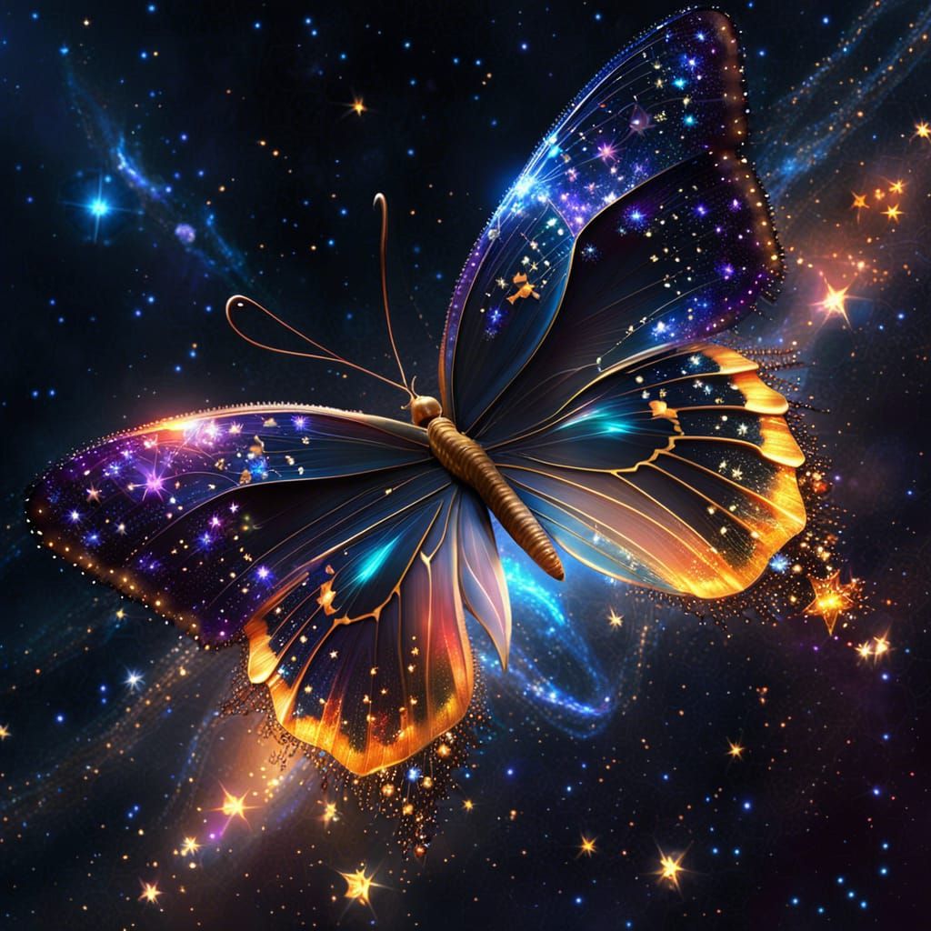 Celestial Butterfly in Space: A Cosmic Dream