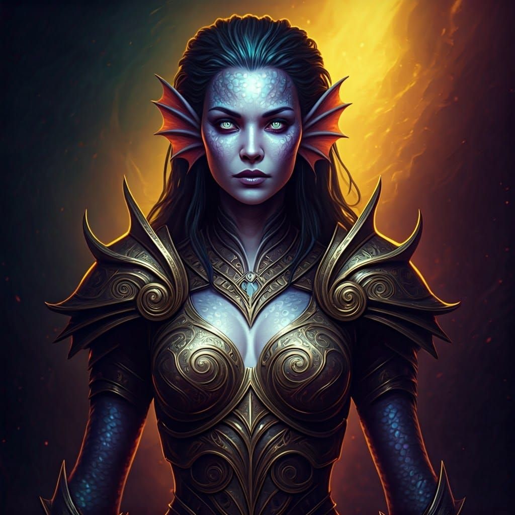 Aquatic Warpriest with Art Nouveau Armor