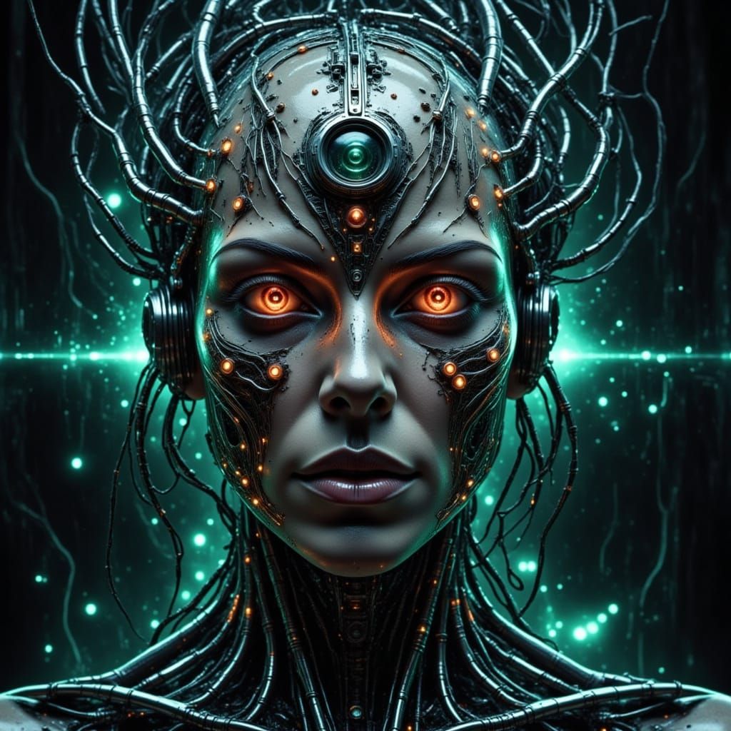 Star Trek Borg Queen Cyborg in Spaceship