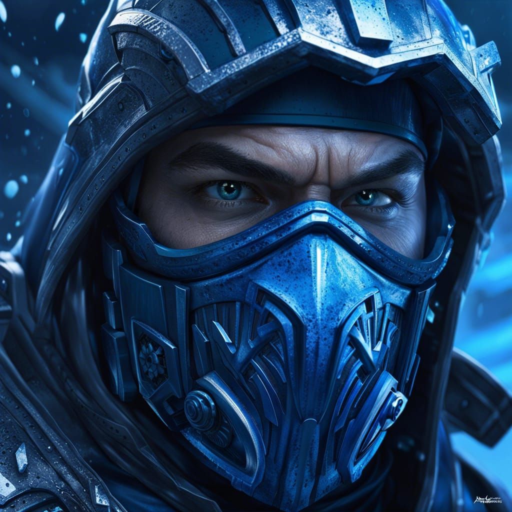 Sub Zero Portrait in Post-Apocalyptic Style