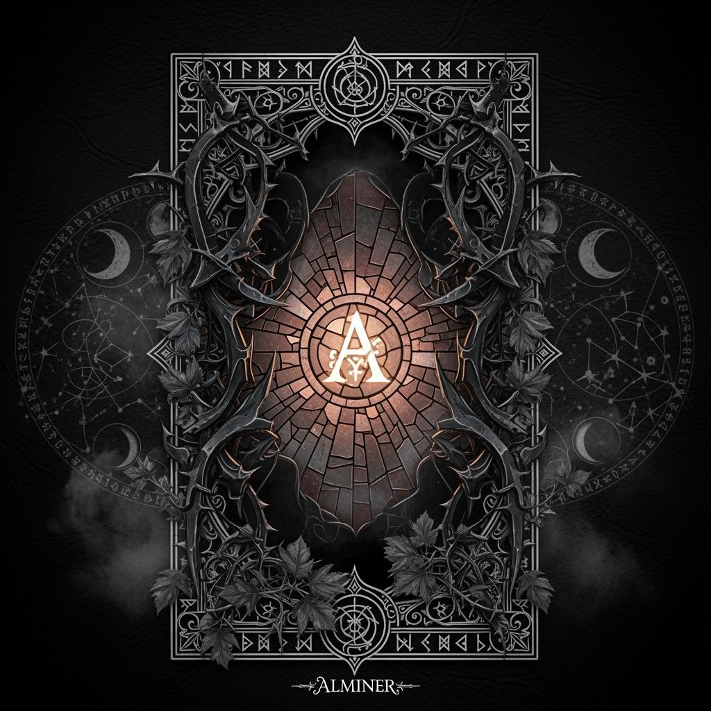 Gothic Baroque Tarot Card with Silver Filigree Frame