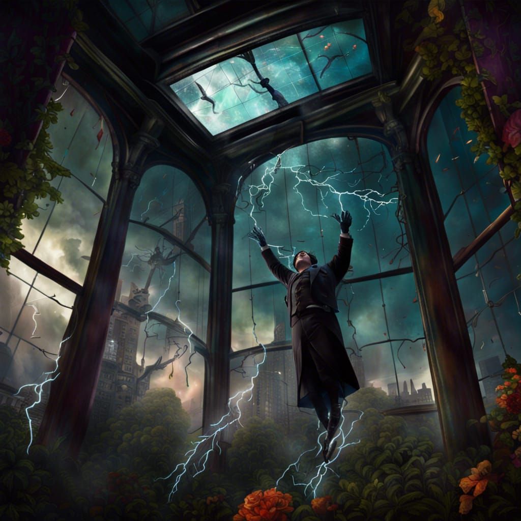 Victorian Garden Lifeless Body in Fantasy Art