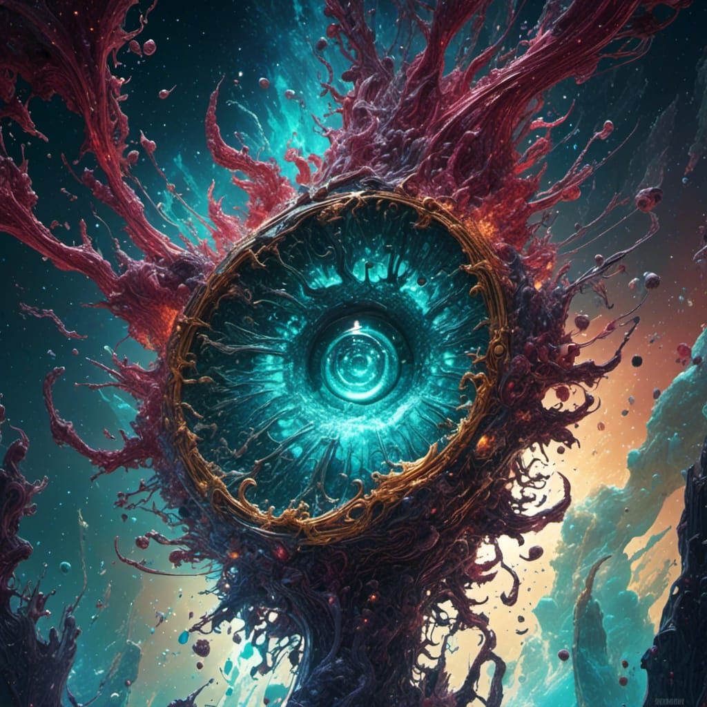 Demonic Amoeba in Darkly Baroque Style