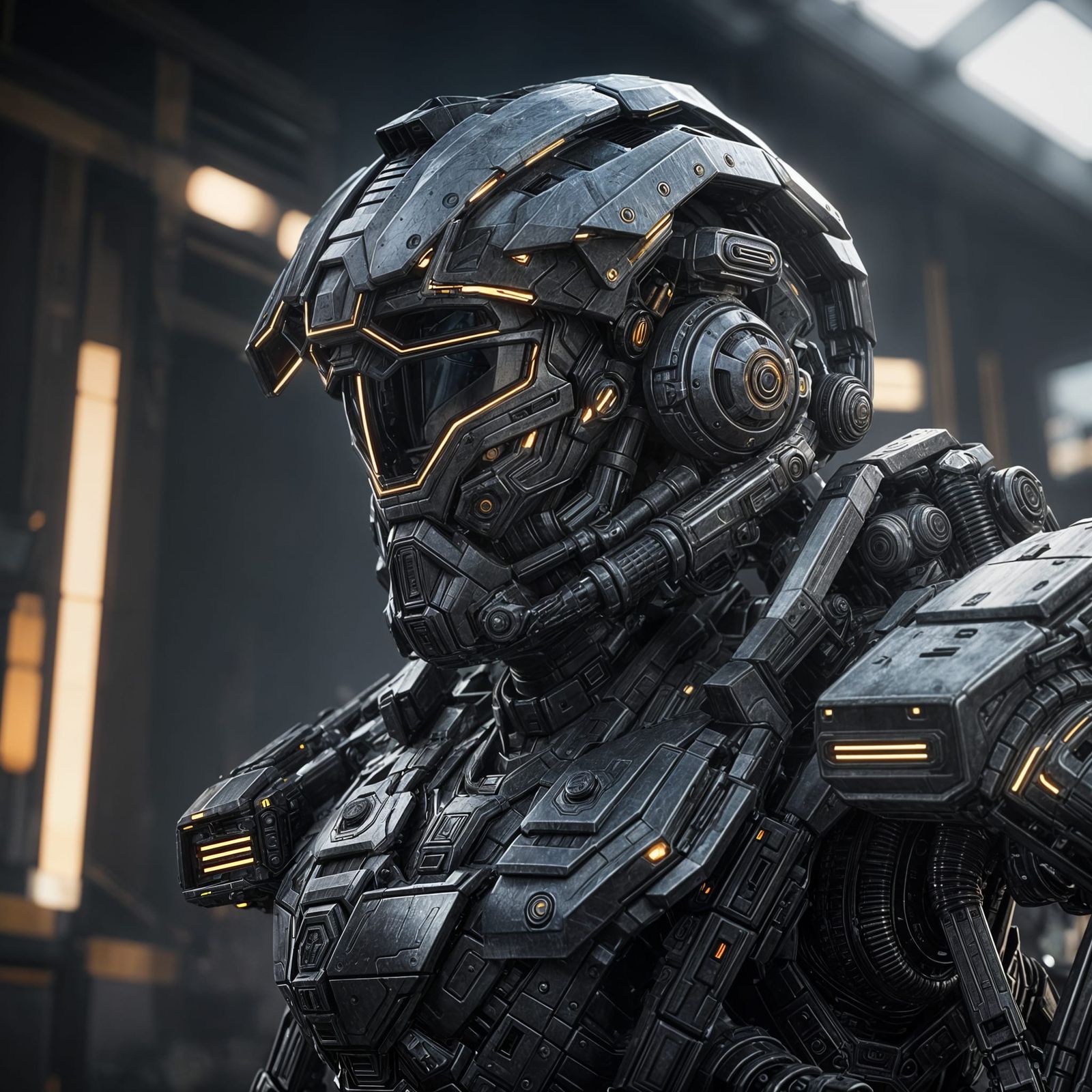 Futuristic Sci-Fi Battlesuit in 8K