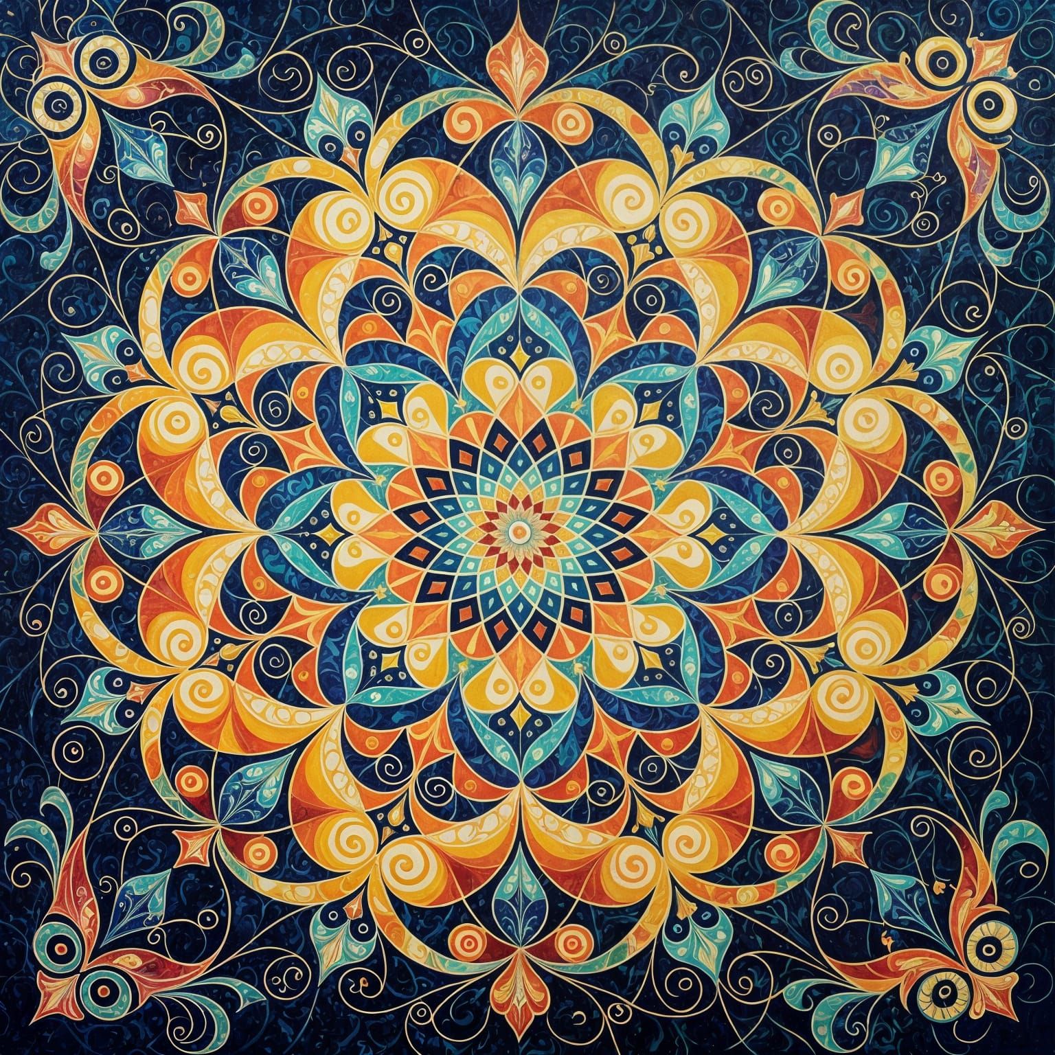 Enchanted Gemstone Kaleidoscope in Expressionist Style