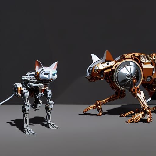 Mecha Mouse vs Cat at Paris Fashion Week