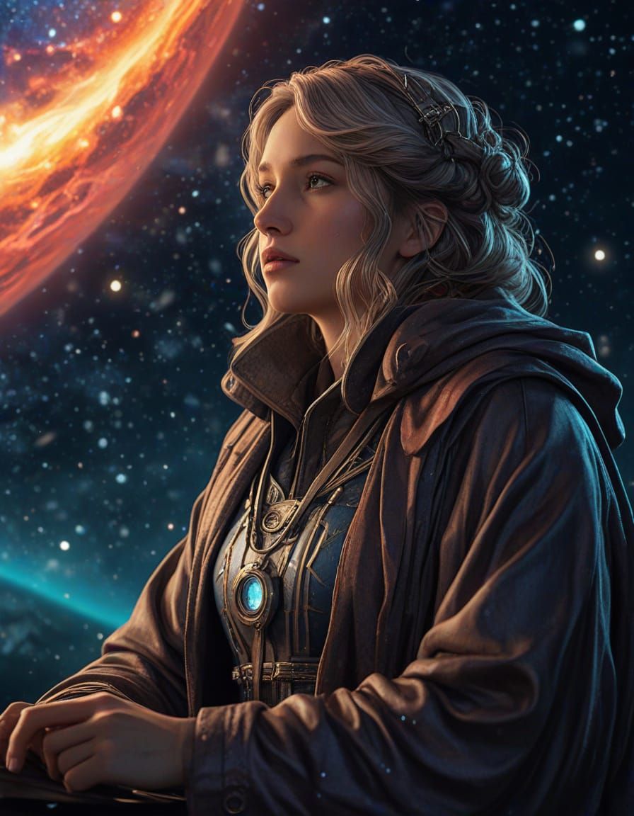 Celestial Cartographer Mapping Galaxies with Stardust Brushe...