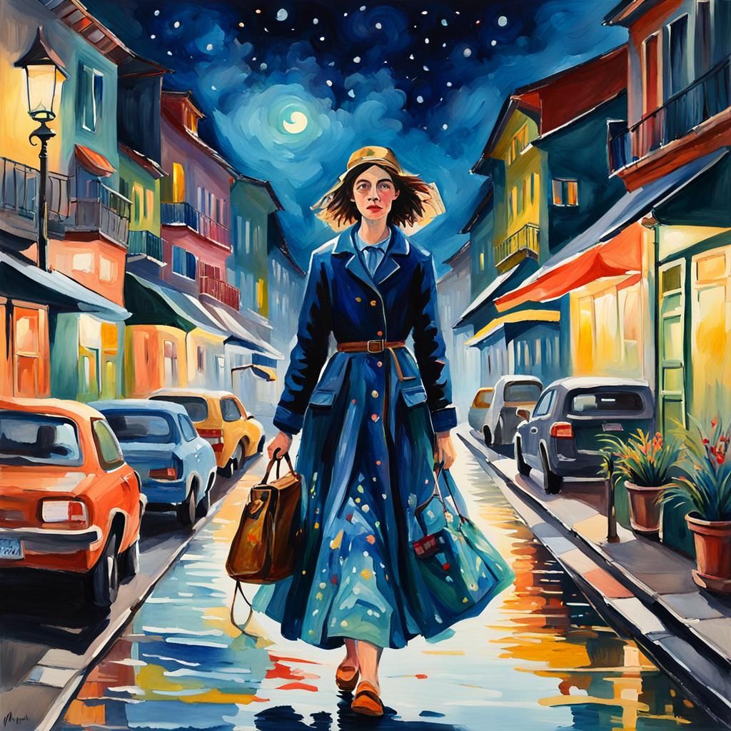 Gouache Style Impressionist Masterpiece on Canvas