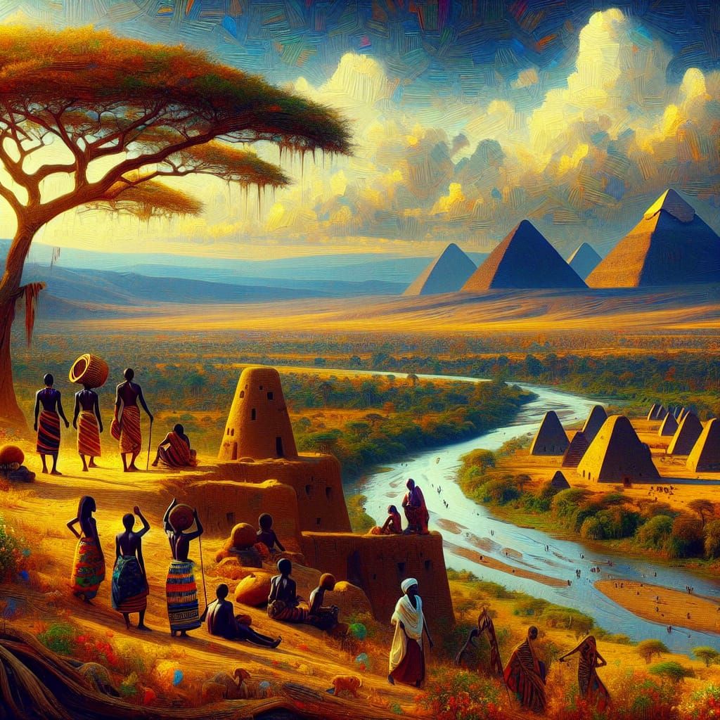 Africa's Rich Culture: A Hyperrealistic Oil Painting