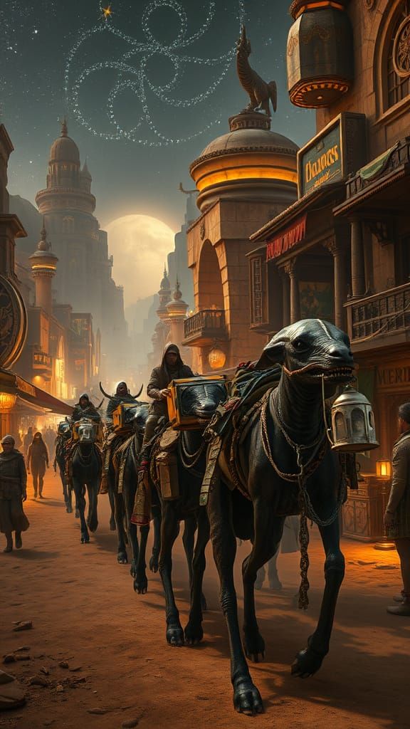 Trade caravan on Proxlis Prime