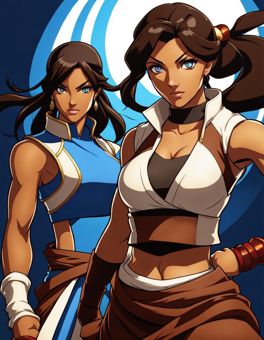 Avatar Korra in Street Fighter Alpha Style