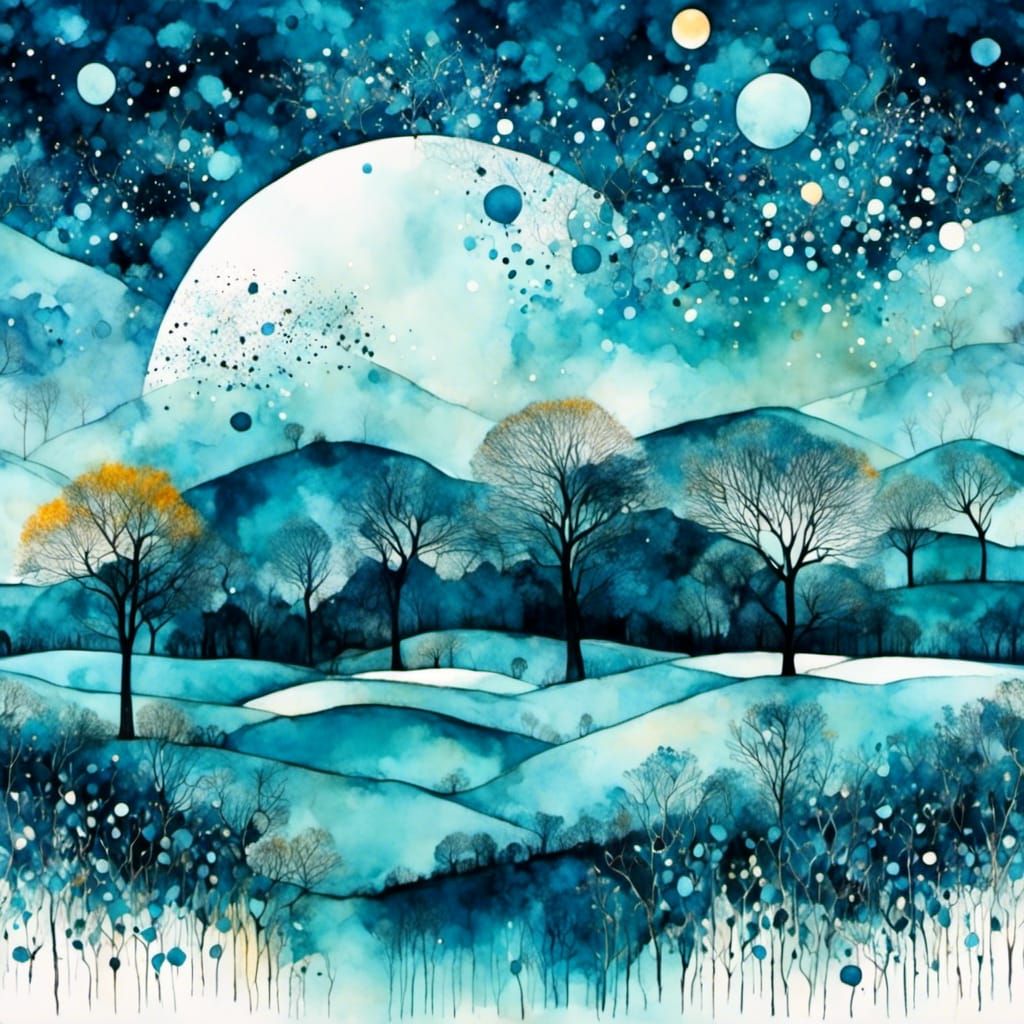 Abstract Liquid Ink Design